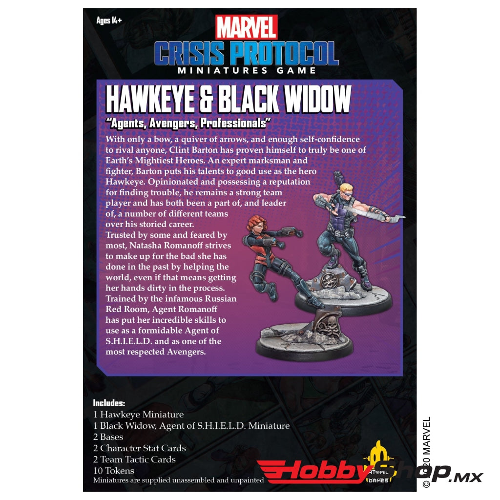 Asmodee - Marvel: Crisis Protocol Hawkeye & Black Widow Agent Of S.h.i.e.l.d. En Existencia