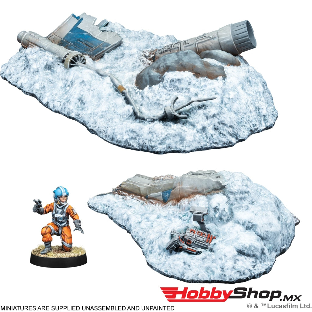 Asmodee - Star Wars: Legion Crashed X-Wing Battlefield Expansion En Existencia