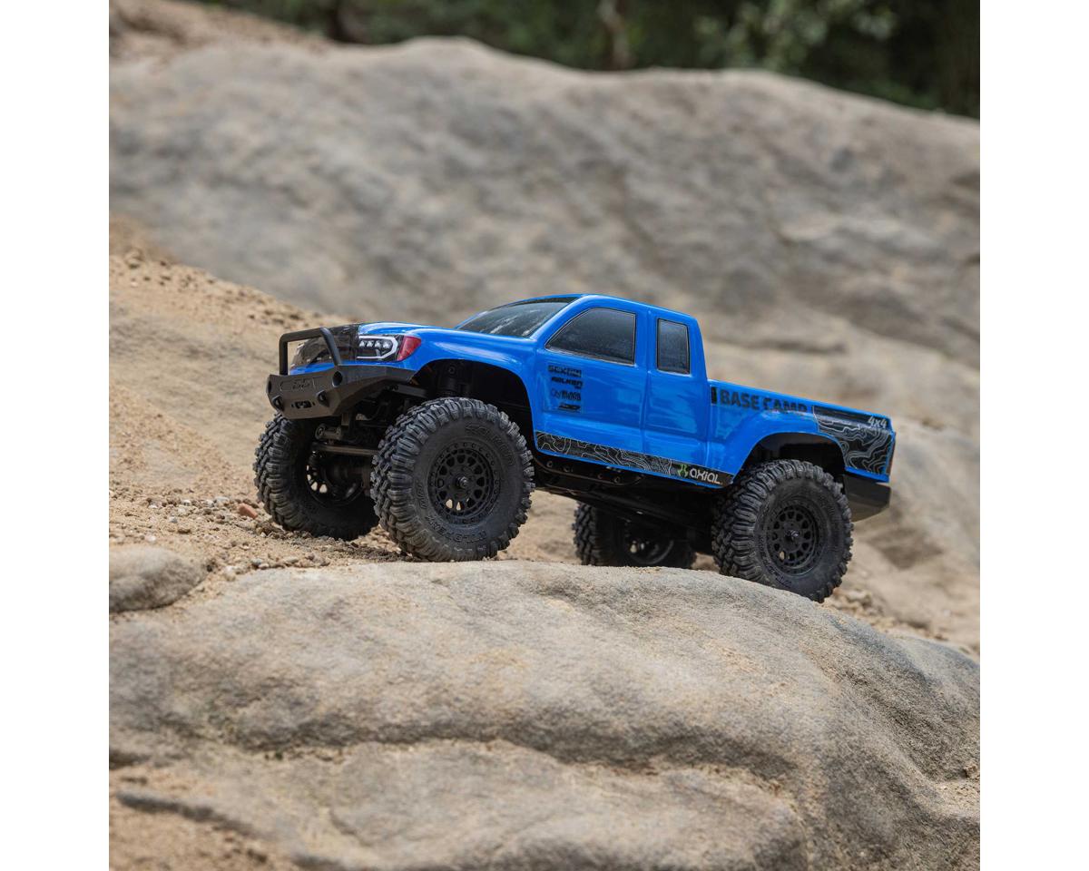 Axial - 1/24 SCX24 Base Camp 4X4 RTR Brushed Rock Crawler (Battery & Charger Included), Blue