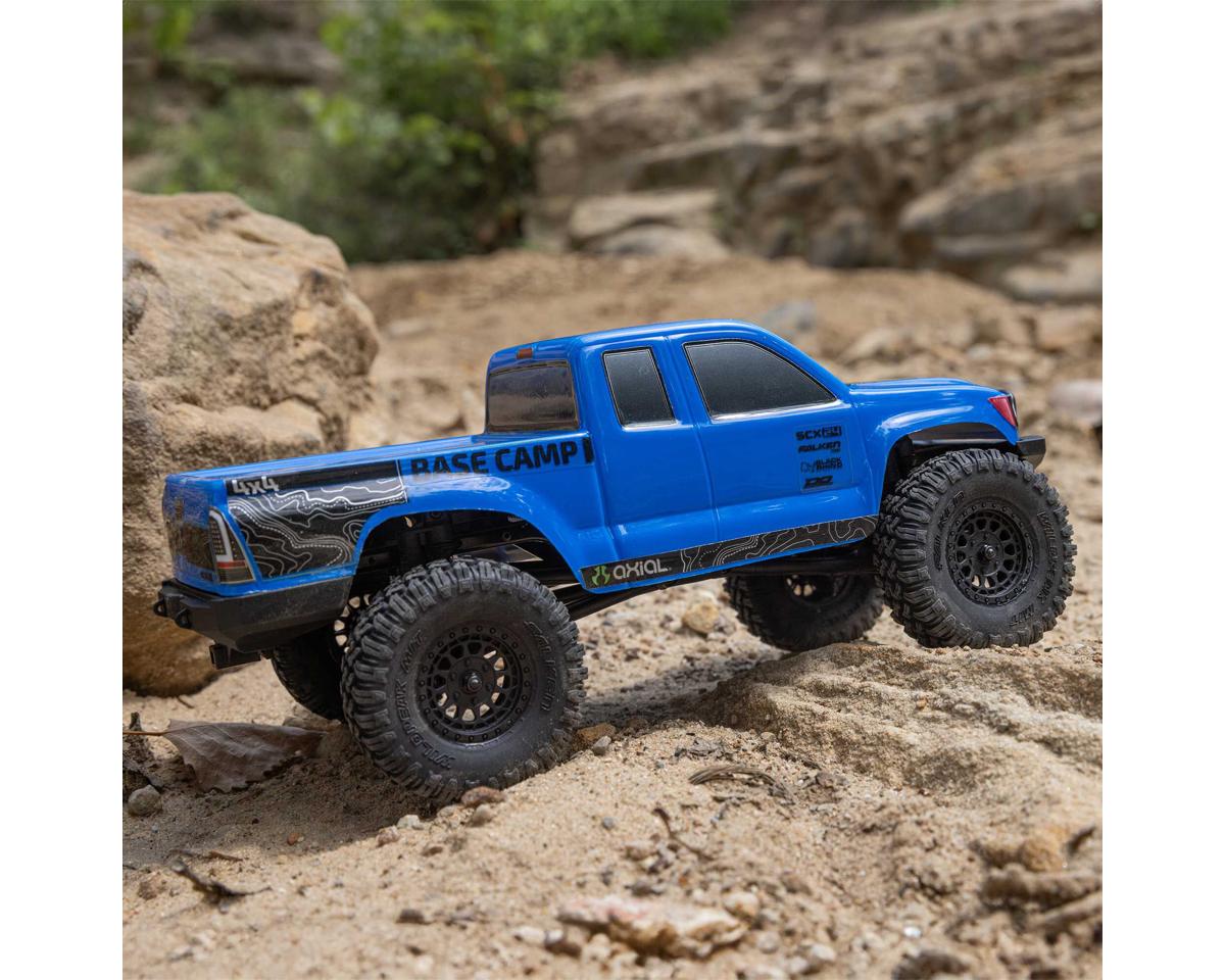 Axial - 1/24 SCX24 Base Camp 4X4 RTR Brushed Rock Crawler (Battery & Charger Included), Blue