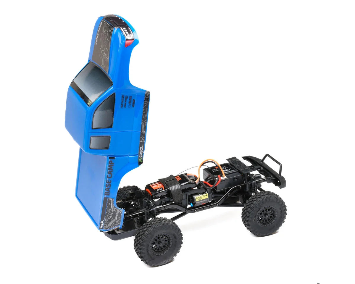 Axial - 1/24 SCX24 Base Camp 4X4 RTR Brushed Rock Crawler (Battery & Charger Included), Blue