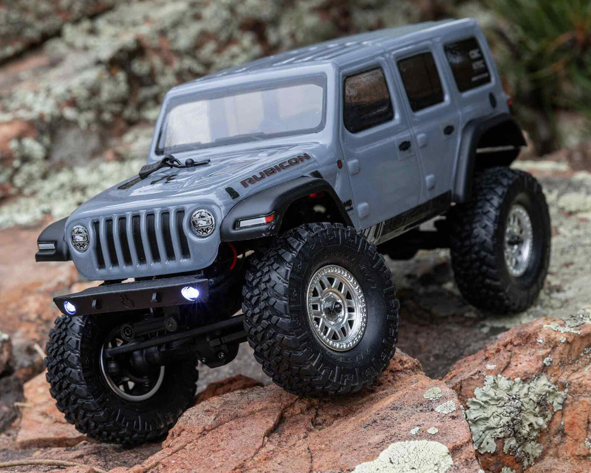 Axial - 1/24 SCX24 2019 Jeep Wrangler JLU CRC 4X4 RTR Brushed Rock Crawler (Battery & Charger Included), Gray