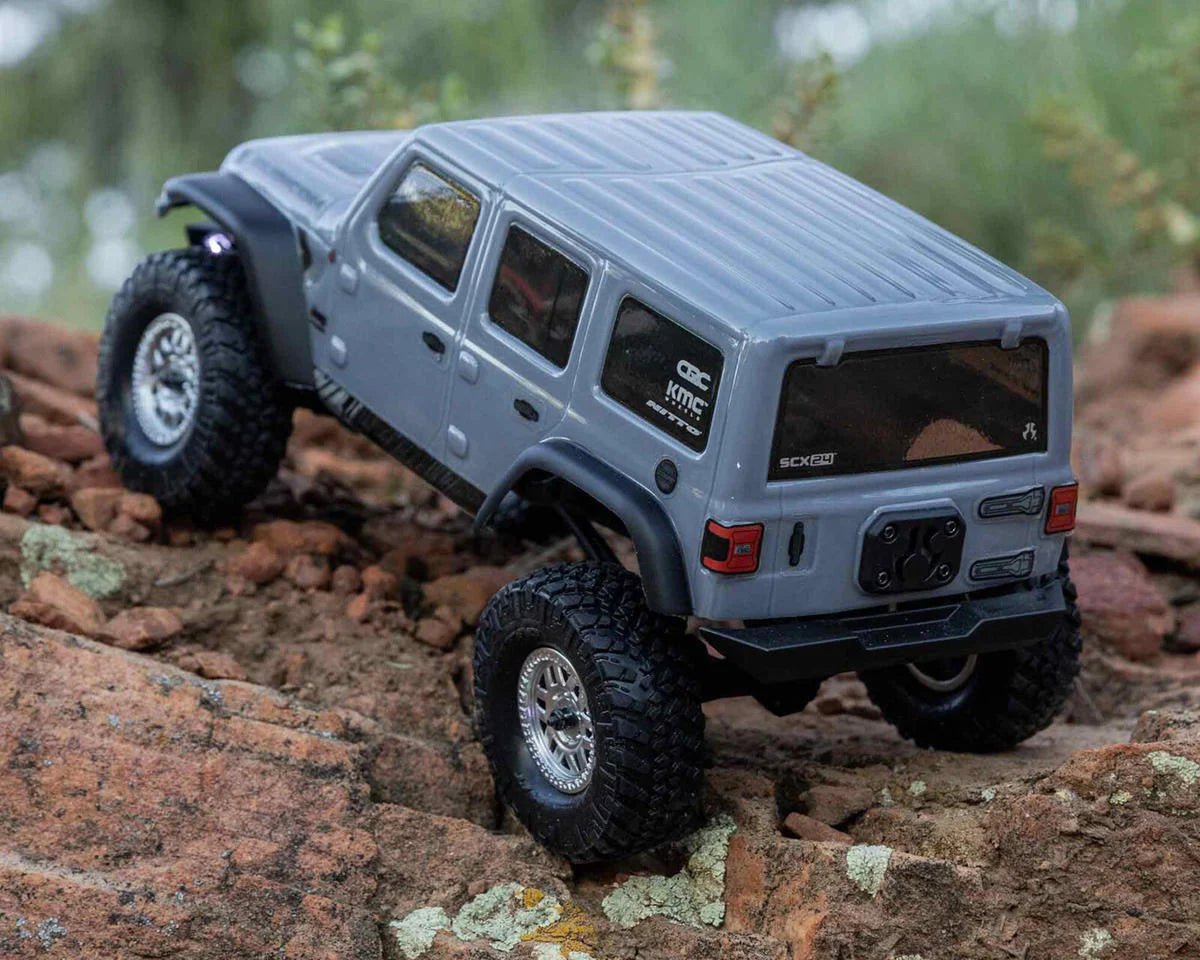 Axial - 1/24 SCX24 2019 Jeep Wrangler JLU CRC 4X4 RTR Brushed Rock Crawler (Battery & Charger Included), Gray