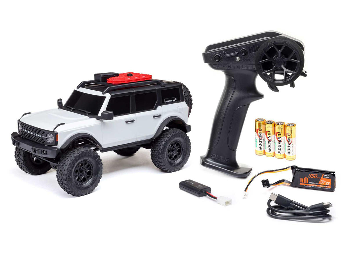 Axial - SCX24 Ford Bronco 4X4 RTR Brushed Rock Crawler (Battery & Charger Included), White