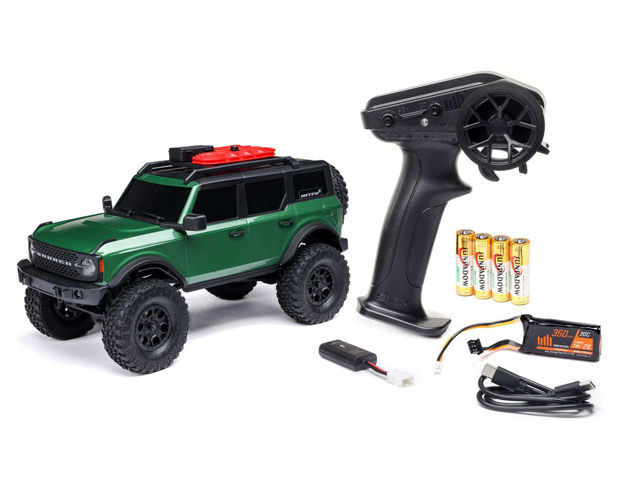 Axial - 1/24 SCX24 Ford Bronco 4X4 RTR Brushed Rock Crawler (Battery & Charger Included), Green