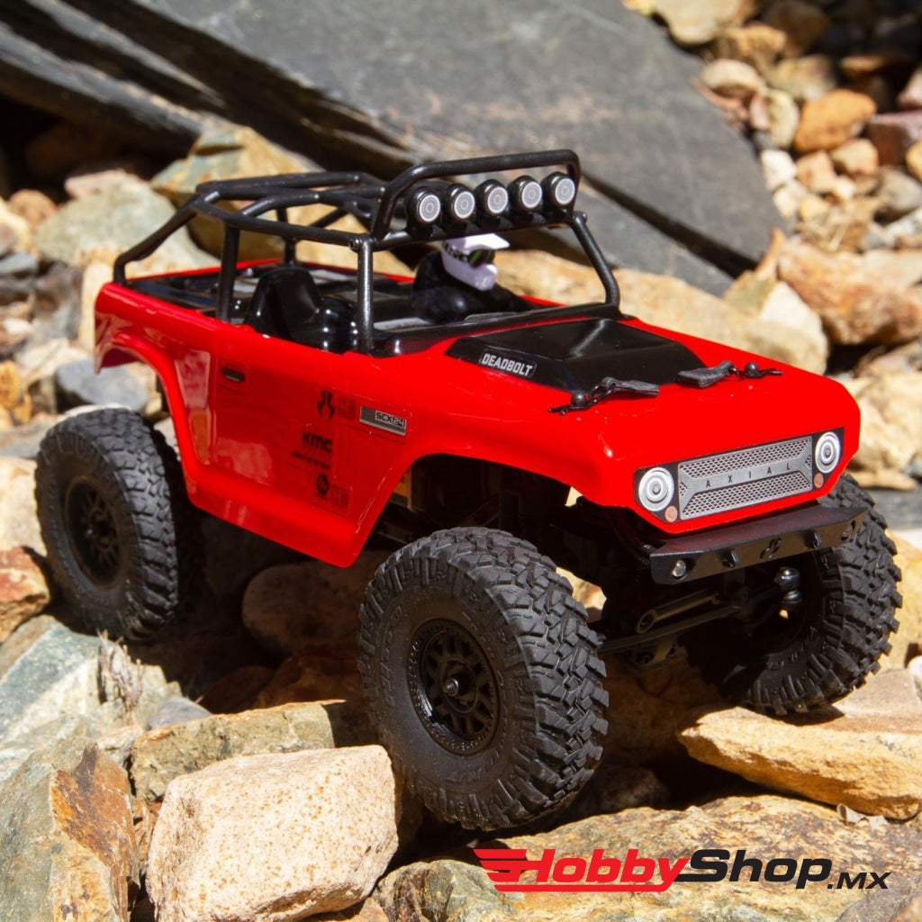 1/24 Scx24 Deadbolt 4Wd Rock Crawler Brushed Rtr Red Axi90081T1 En Existencia