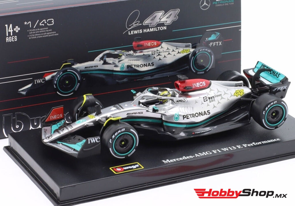 Bburago - Lewis Hamilton Mercedes-Amg F1 W13 #44 Fórmula 1 2022 Escala 1:43 En Existencia