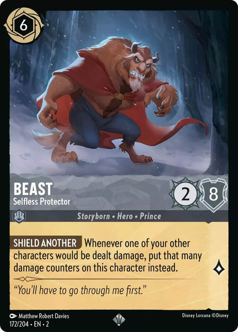 Carta Beast - Selfless Protector,Set Rise of the Floodborn , Número de Tarjeta 172 , Color Steel, Rarity Super Rare
