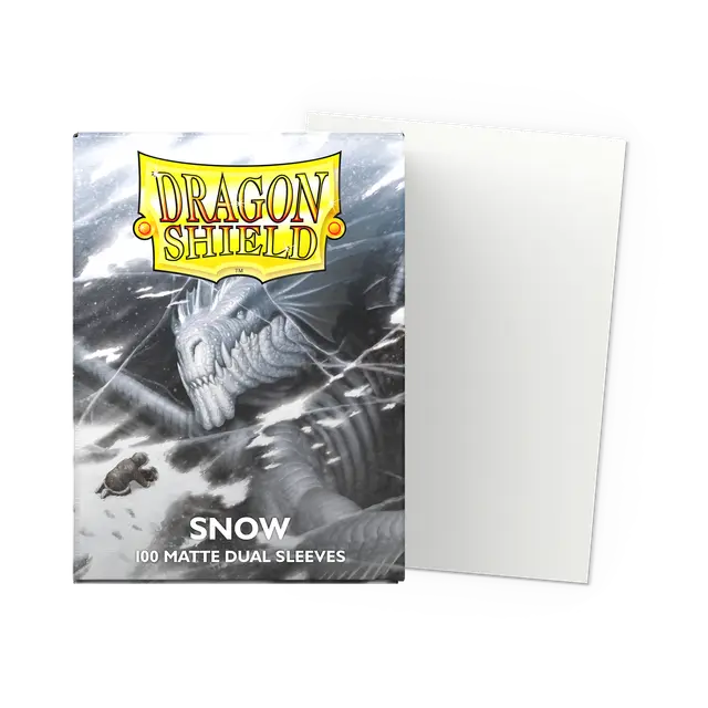 Arcane Tinmen - Dragon Shield - Snow - Matte Dual Sleeves - Standard Size