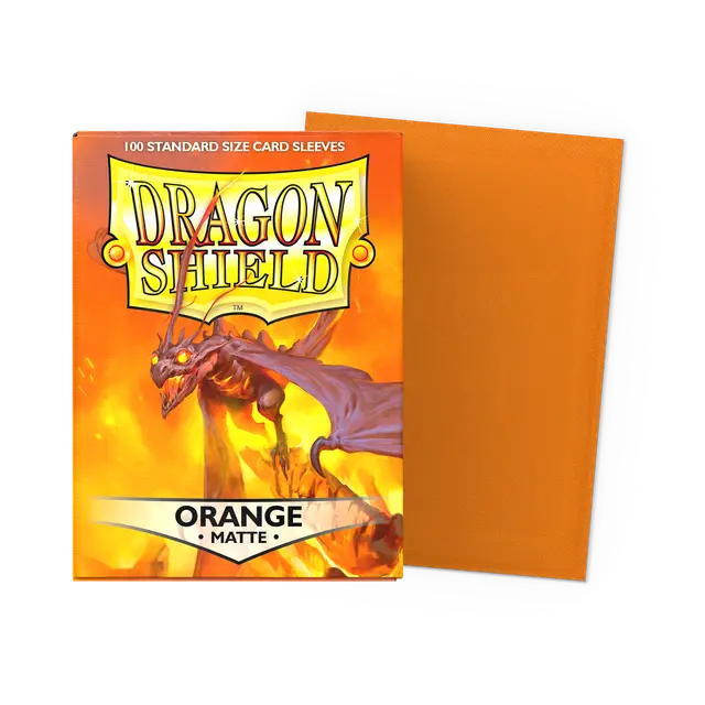 Arcane Tinmen - Dragon Shield - Orange- Matte Sleeves - Standard Size