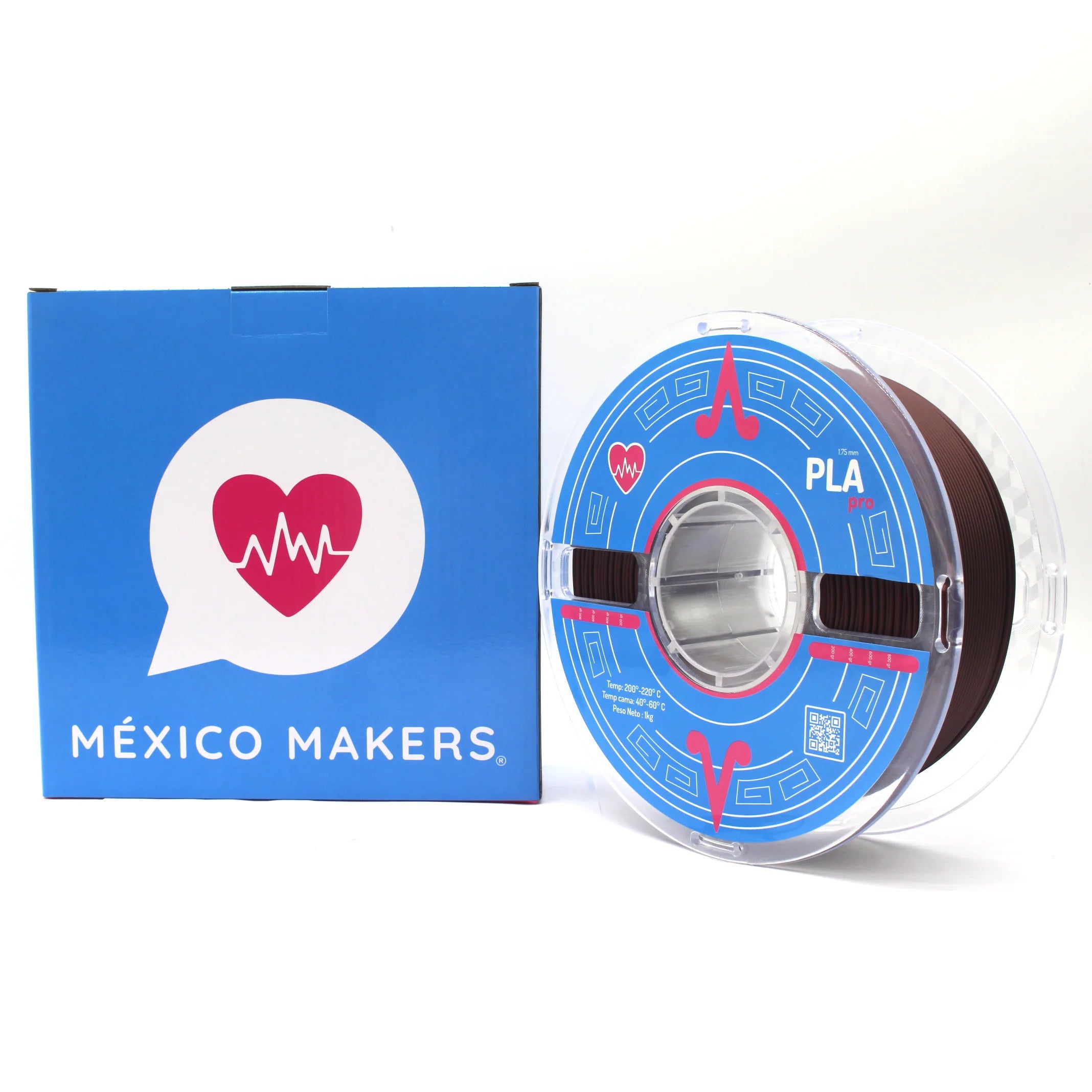 México Makers - Filamento PLA PRO Café Chocolate para Impresora 3D
