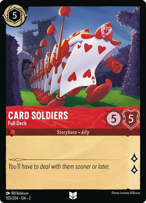 Carta Card Soldiers - Full Deck,Set Rise of the Floodborn , Número de Tarjeta 105 , Color Ruby, Rarity Uncommon