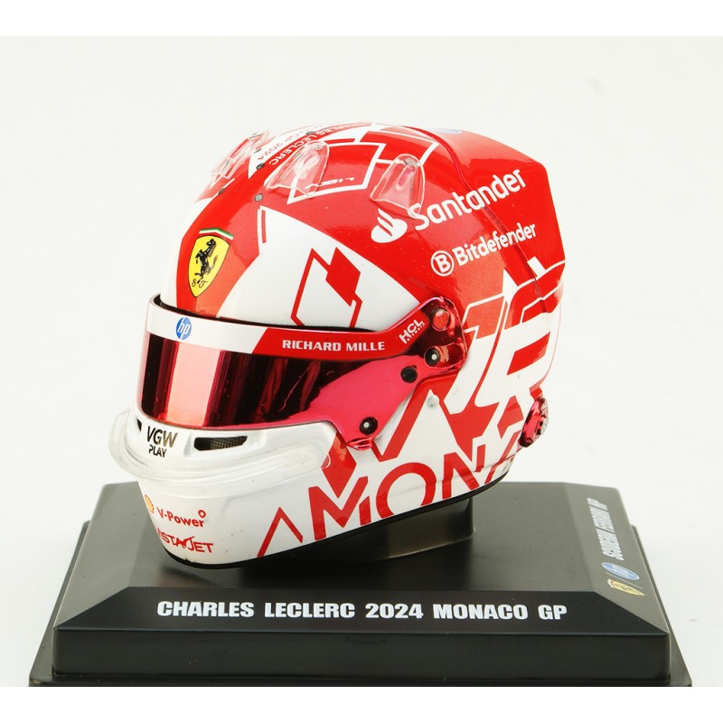 LookSmart - Casco Charles Leclerc Mónaco GP 2024, escala 1:5
