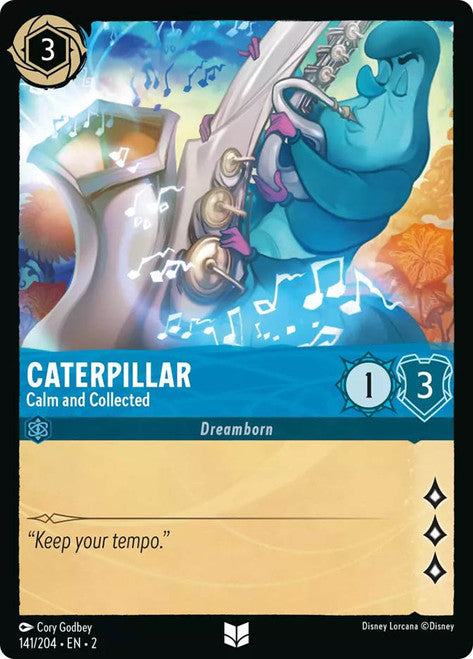 Carta Caterpillar - Calm and Collected,Set Rise of the Floodborn , Número de Tarjeta 141 , Color Sapphire, Rarity Uncommon