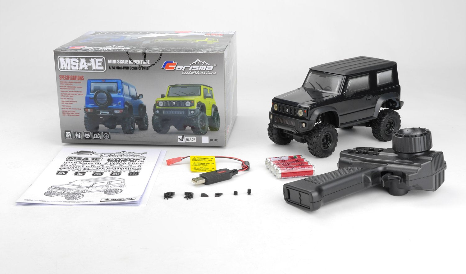 Carisma - MSA-1E 1/24 Suzuki Jimny JB74 Scale Crawler, RTR, Black