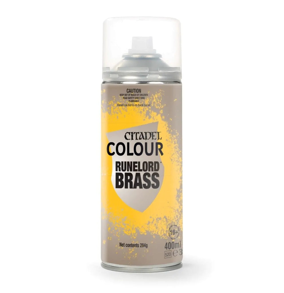 Games Workshop - Citadel Aerosol Runelord Brass En Existencia