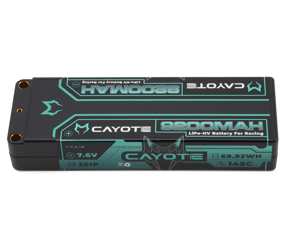 Cayote - 2S 145C LCG Stick LiHV Battery (7.6V/9200mAh) w/5mm Bullets