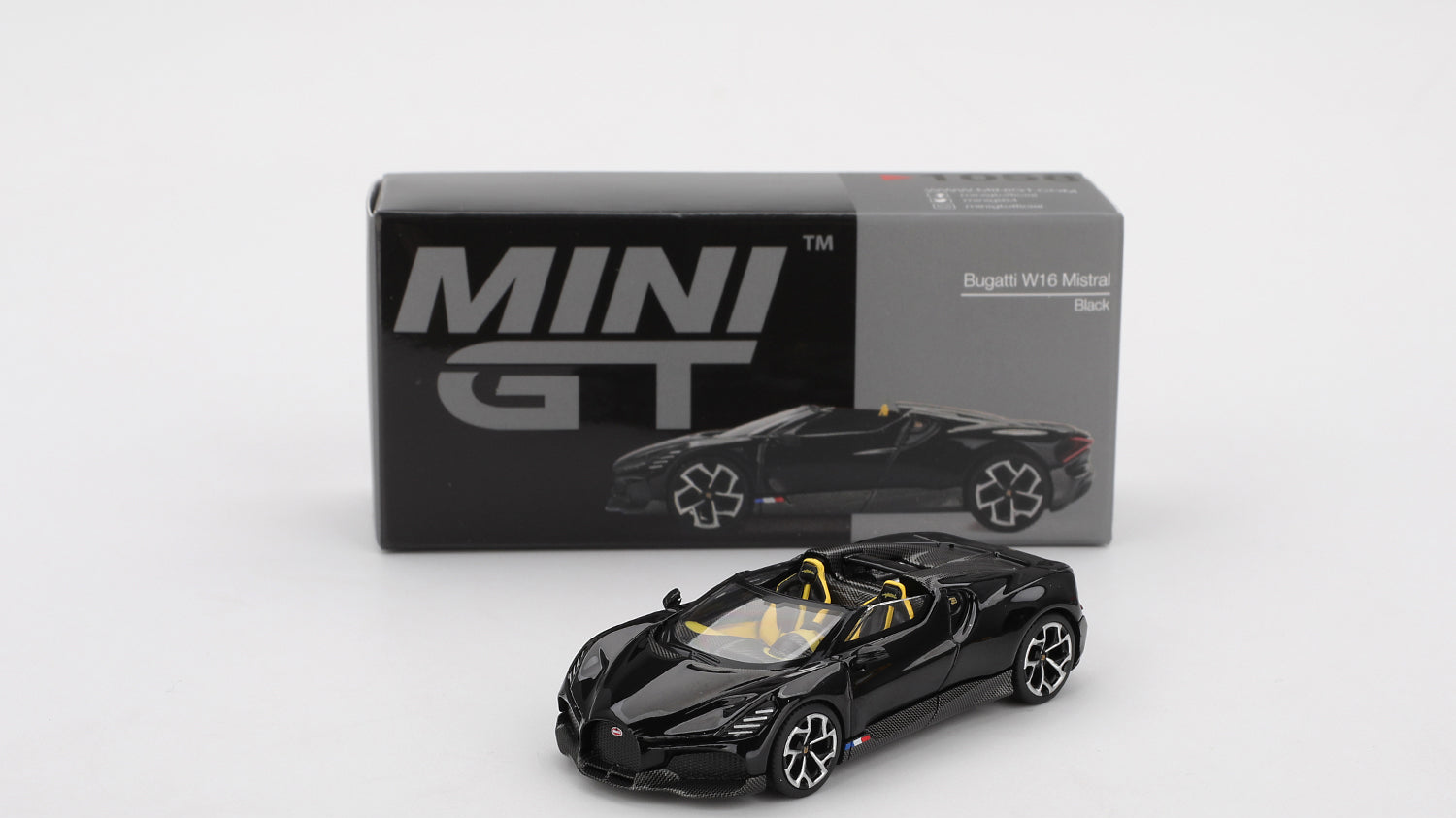 Mini GT - Bugatti W16 Mistral Black 1/64
