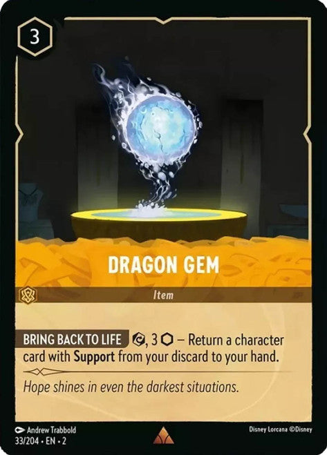 Carta Dragon Gem,Set Rise of the Floodborn , Número de Tarjeta 33 , Color Amber, Rarity Rare