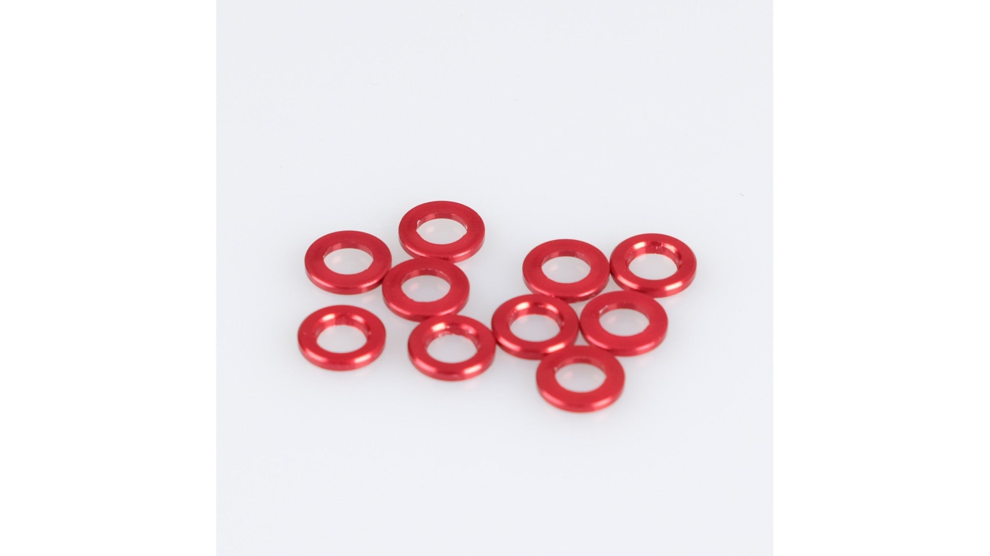 Mayako - 4x7x1mm RED 3-Piece Hub Height Shim