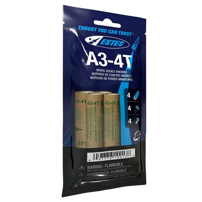 Estes - A3-4T Model Rocket Engines (4pk)