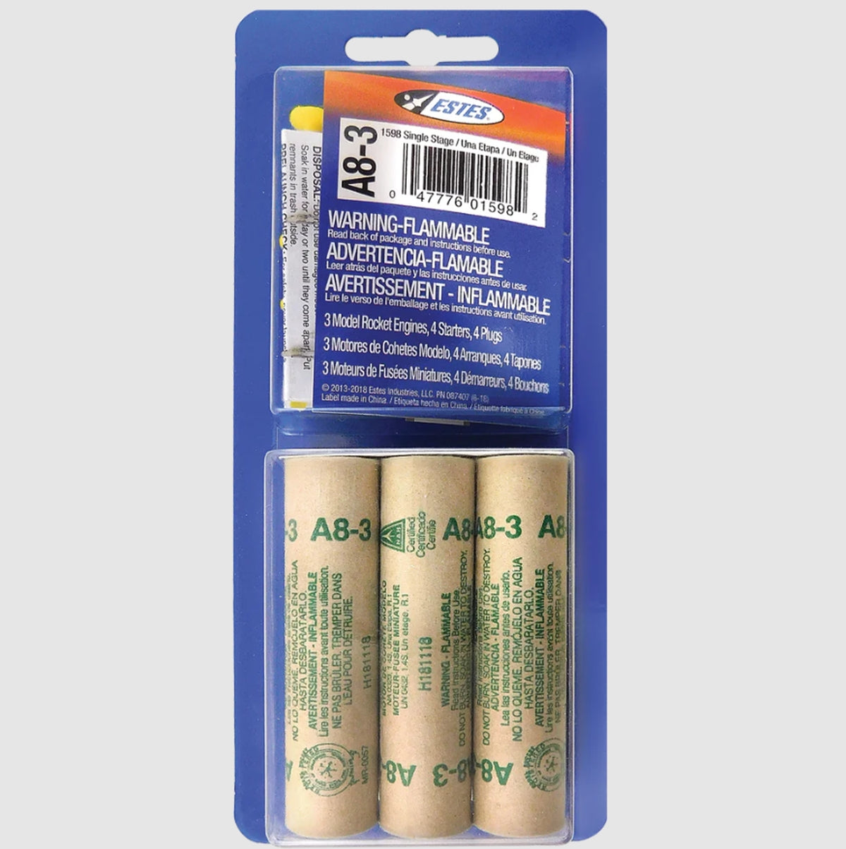 Estes - A8-3 Model Rocket Engines (3pk)
