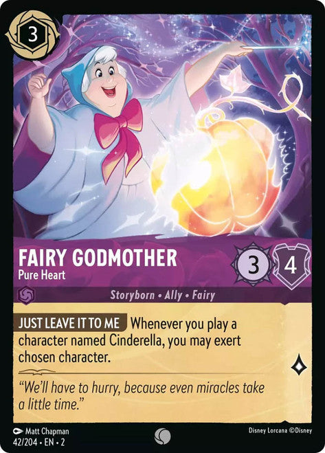 Carta Fairy Godmother - Pure Heart,Set Rise of the Floodborn , Número de Tarjeta 42 , Color Amethyst, Rarity Common