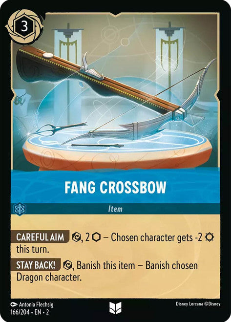 Carta Fang Crossbow,Set Rise of the Floodborn , Número de Tarjeta 166 , Color Sapphire, Rarity Uncommon