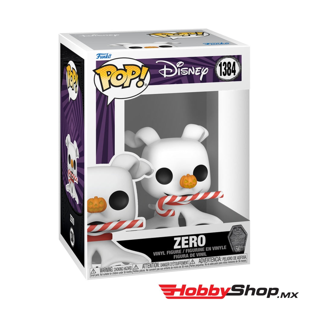 Funko Pop Disney: Mundo De Jack 30 Aniversario - Zero Baston Caramelo #1384 En Existencia