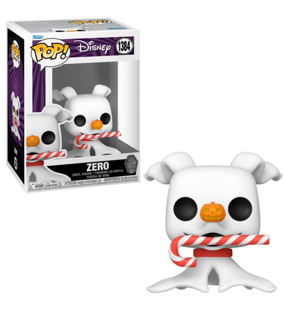 Funko Pop Disney: Mundo De Jack 30 Aniversario - Zero Baston Caramelo #1384 En Existencia