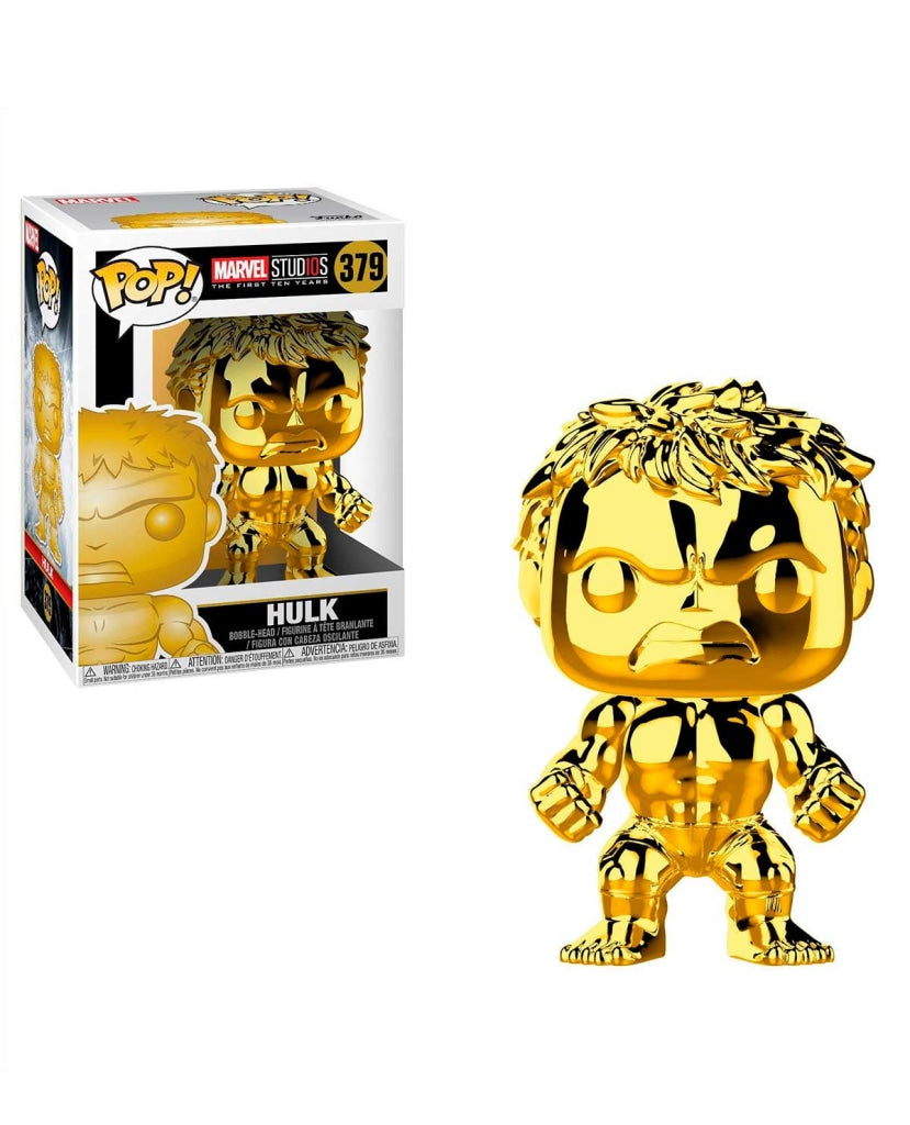 Funko Pop Marvel: Marvel Studios The First 10 Years - Hulk (Cromado) #379 En Existencia