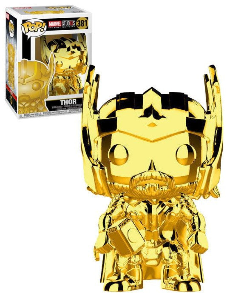 Funko Pop Marvel: Marvel Studios The First 10 Years - Thor (Cromado) #381 En Existencia
