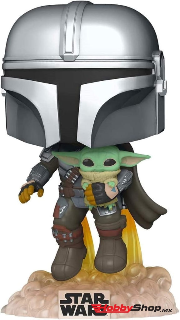 Funko Pop Star Wars: The Mandalorian - Volando Con Grogu #402 En Existencia