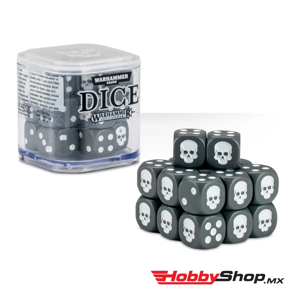 Games Workshop - Citadel 12Mm Dice Set 20 Grey En Existencia