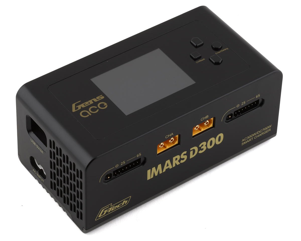 Gens Ace - Imars D300 G-Tech Smart Dual AC/DC Charger (6S/16A) (Black) (AC-300W) (DC-350W x2)