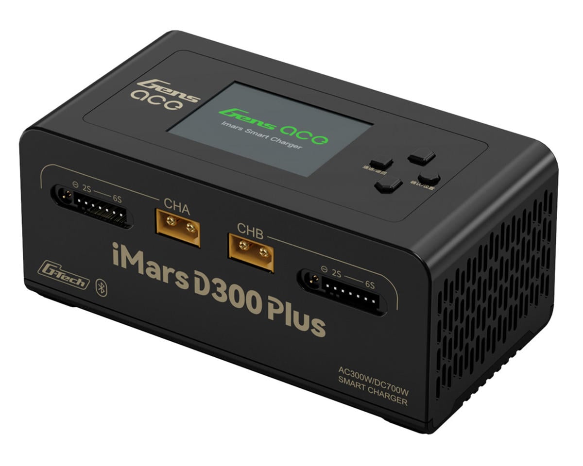 Gens Ace - iMars D300 Plus G-Tech Smart Dual AC/DC Charger (Black) (6S/16A) (AC-300W) (DC-350W x2) w/Bluetooth App Control