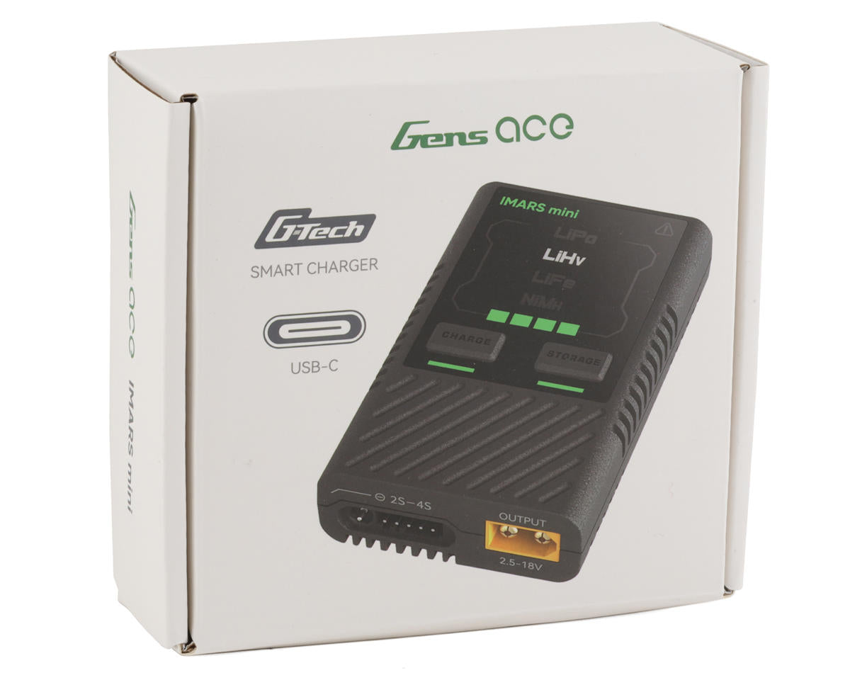 Gens Ace - Imars Mini 2-4S G-Tech DC Charger (5A/60W) w/65W USB-C PD Power Supply