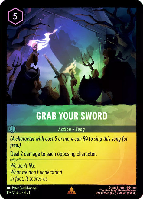 Carta Mickey Mouse - Trumpeter,Set Into the Inklands, Número de Tarjeta 182 , Color Steel, Rarity Legendary