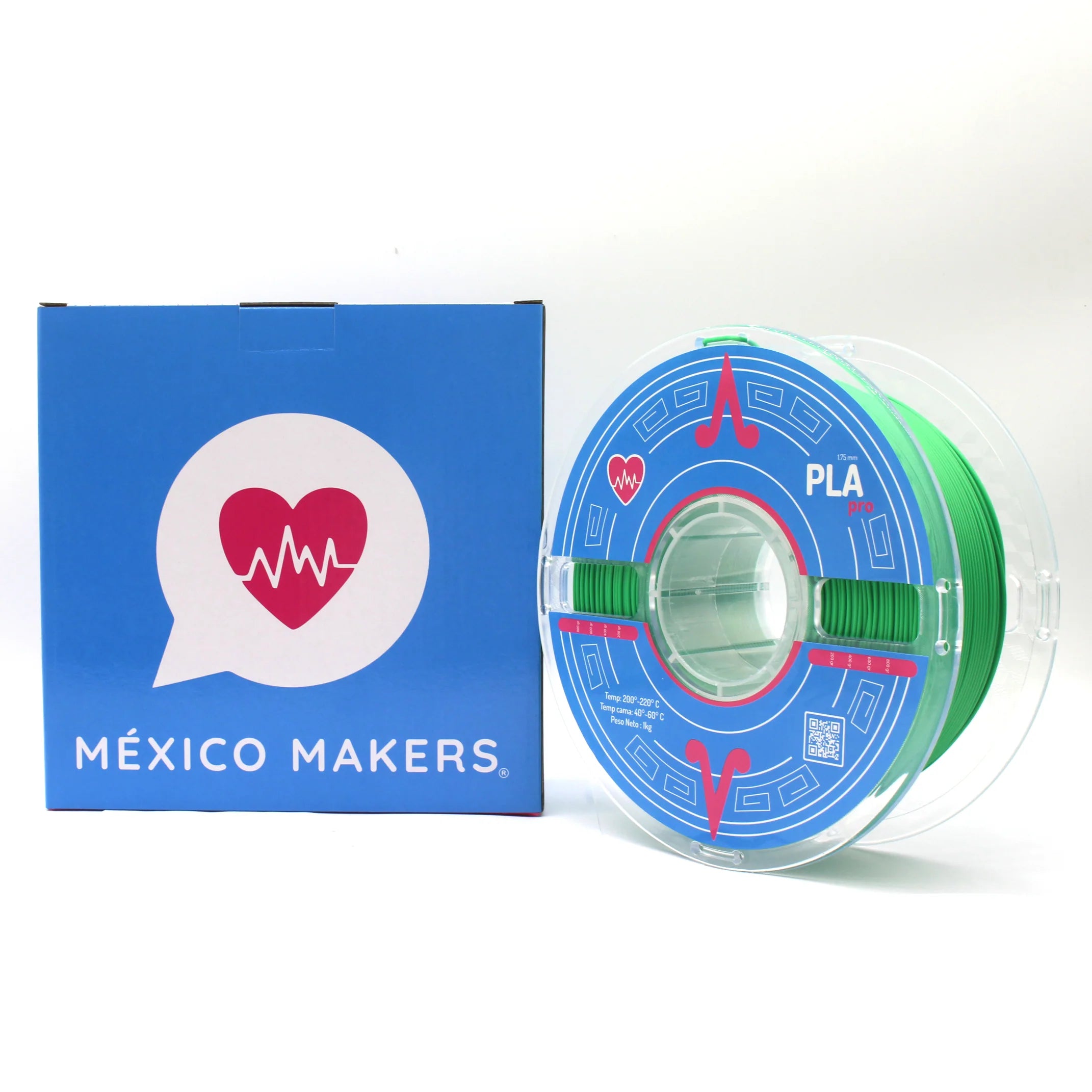 México Makers - Filamento PLA PRO Verde Iguana para Impresora 3D