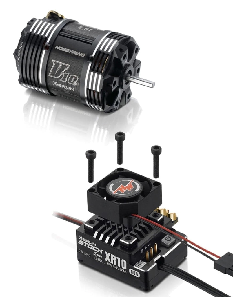 Hobbywing - Combo Xr10 Stock 2S Esc With V10 G4 13.5T Motor En Existencia