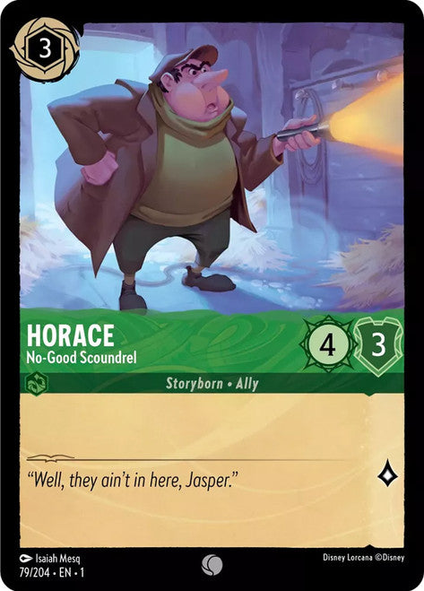 Carta Horace - No-Good Scoundrel,Set The First Chapter, Número de Tarjeta 79 , Color Emerald, Rarity Common