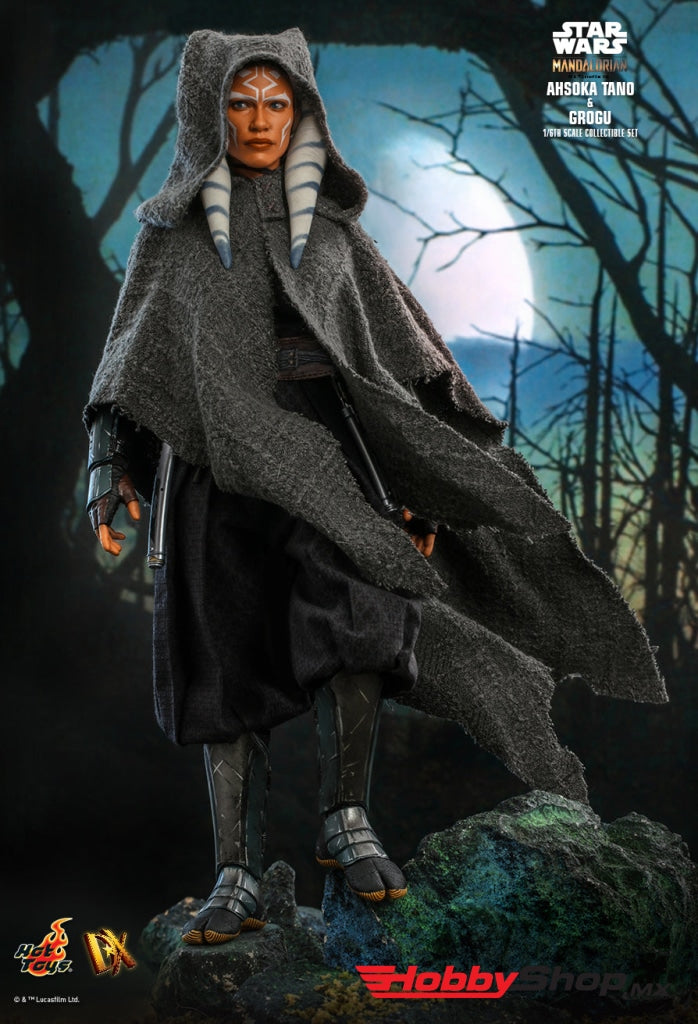 Hot Toys Dx Series - Star Wars The Mandalorian Ahsoka Tano Y Grogu Baby Yoda Escala 1/6 En
