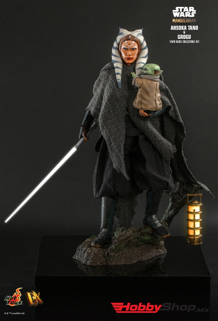 Hot Toys Dx Series - Star Wars The Mandalorian Ahsoka Tano Y Grogu Baby Yoda Escala 1/6 En