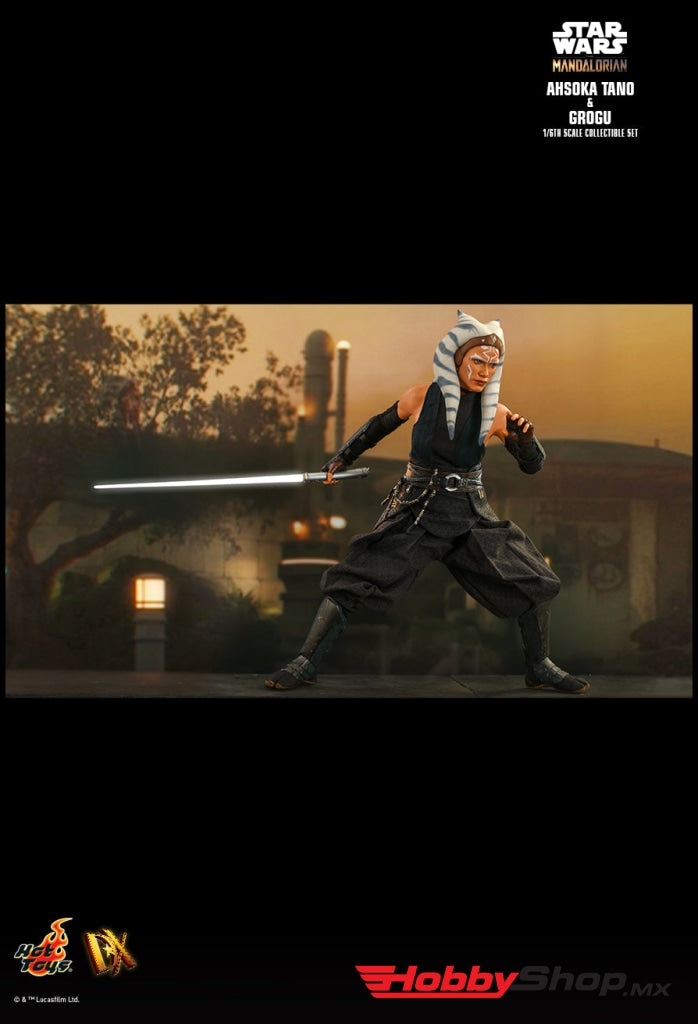 Hot Toys Dx Series - Star Wars The Mandalorian Ahsoka Tano Y Grogu Baby Yoda Escala 1/6 En