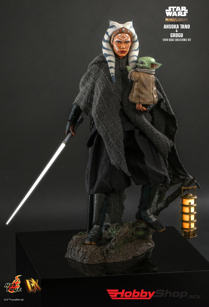 Hot Toys Dx Series - Star Wars The Mandalorian Ahsoka Tano Y Grogu Baby Yoda Escala 1/6 En