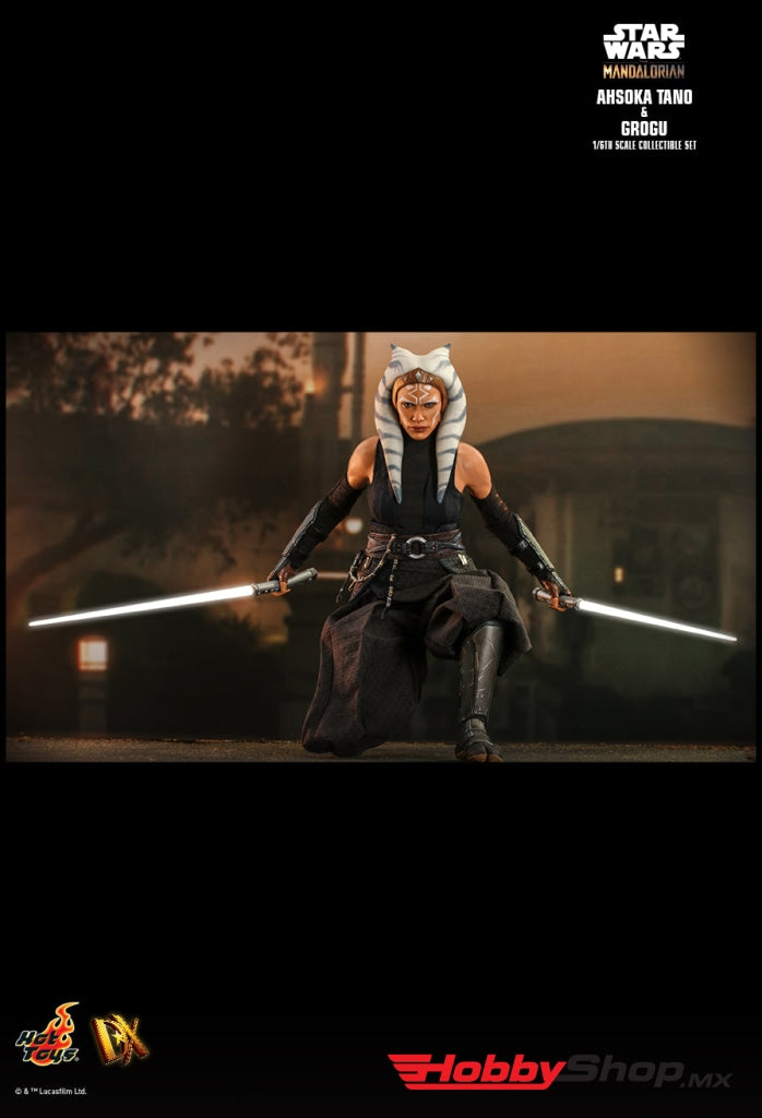 Hot Toys Dx Series - Star Wars The Mandalorian Ahsoka Tano Y Grogu Baby Yoda Escala 1/6 En