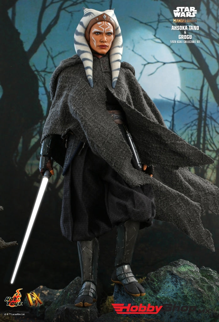 Hot Toys Dx Series - Star Wars The Mandalorian Ahsoka Tano Y Grogu Baby Yoda Escala 1/6 En