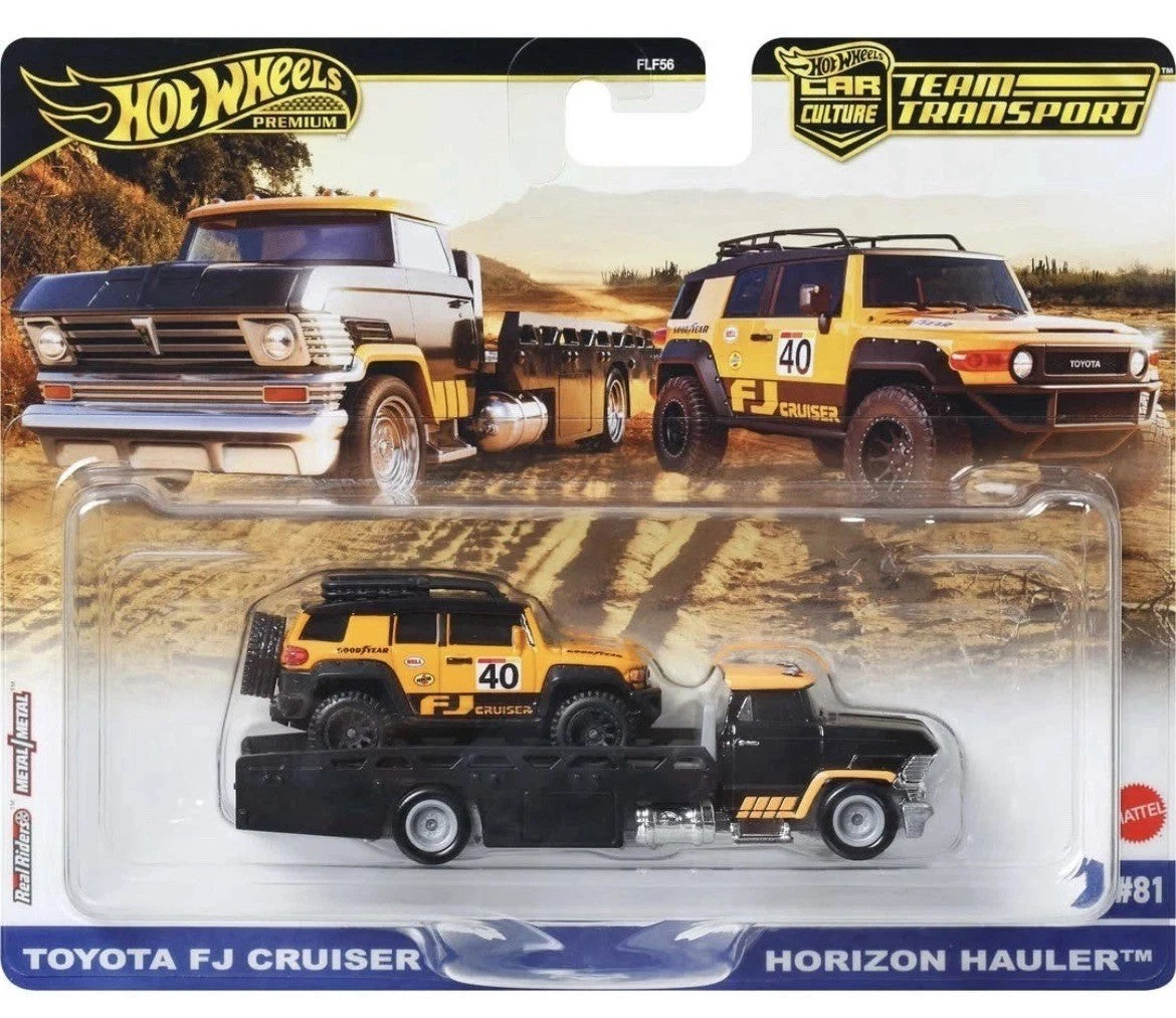 Mattel - Hot Wheels 2025 Team Transport Case G Toyota FJ Cruiser & Horizon Hauler #81