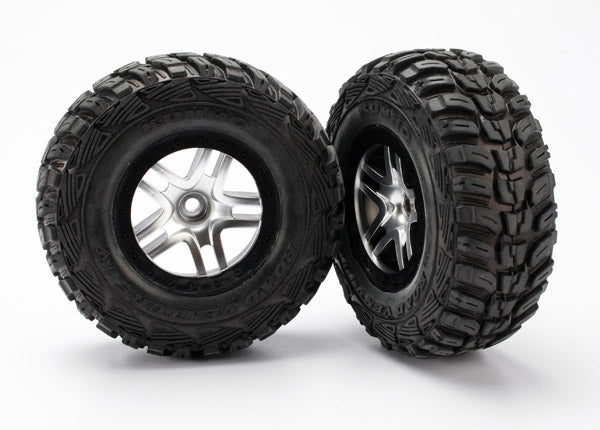 Traxxas - Kumho Venture MT Front Tires (2) (Satin Chrome) (S1) w/Split-Spoke Front Wheel
