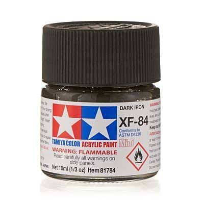 Tamiya - Acrylic Mini XF-84 Flat Dark Iron Paint, 10ml Bottle